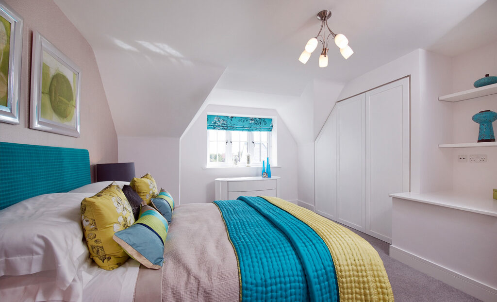 White soft close shaker hinged wardrobe doors